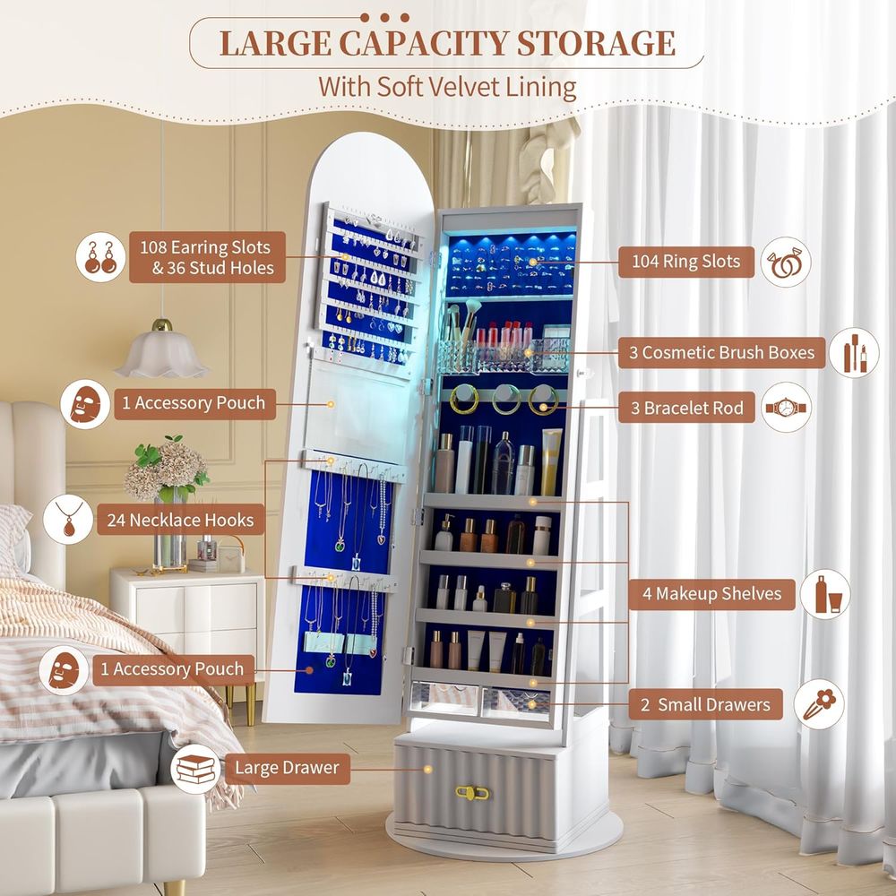 ตู้กระจกยาว 63 นิ้วพร้อมที่เก็ - Storage บทวิจารณ์และราคา