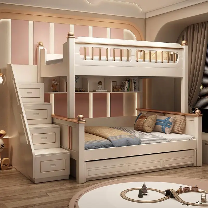 เตียงสองชั้นไม้ขนาด 135x190 ซม - King Size Bed Frame With Storage Drawers บทวิจารณ์และราคา