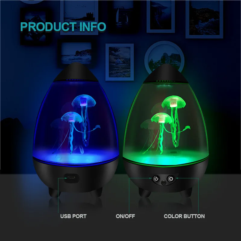 โคมไฟ LED รูปปลาไฟกลางคืนสร้าง - Floating Nightstand With Led Light บทวิจารณ์และราคา