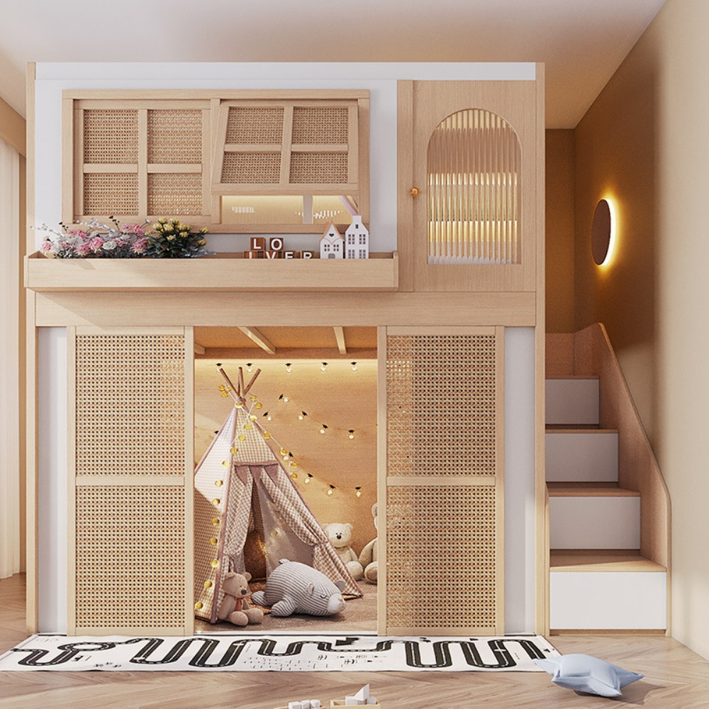 เตียงสองชั้นพร้อมพื้นที่ส่วนตั - Bunk Bed With Stairs And Slide บทวิจารณ์และราคา