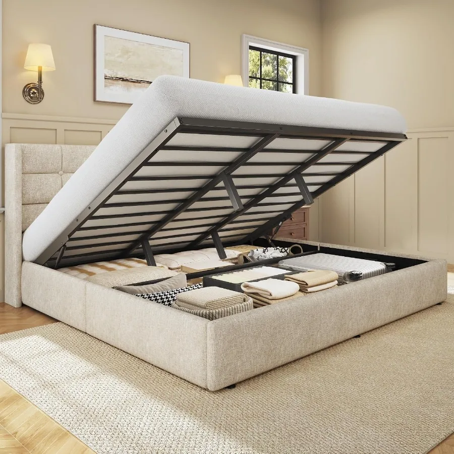 โครงเตียงยกสูงพร้อมพื้นที่เก็บ - Gas Lift Storage Bed Hydraulic บทวิจารณ์และราคา