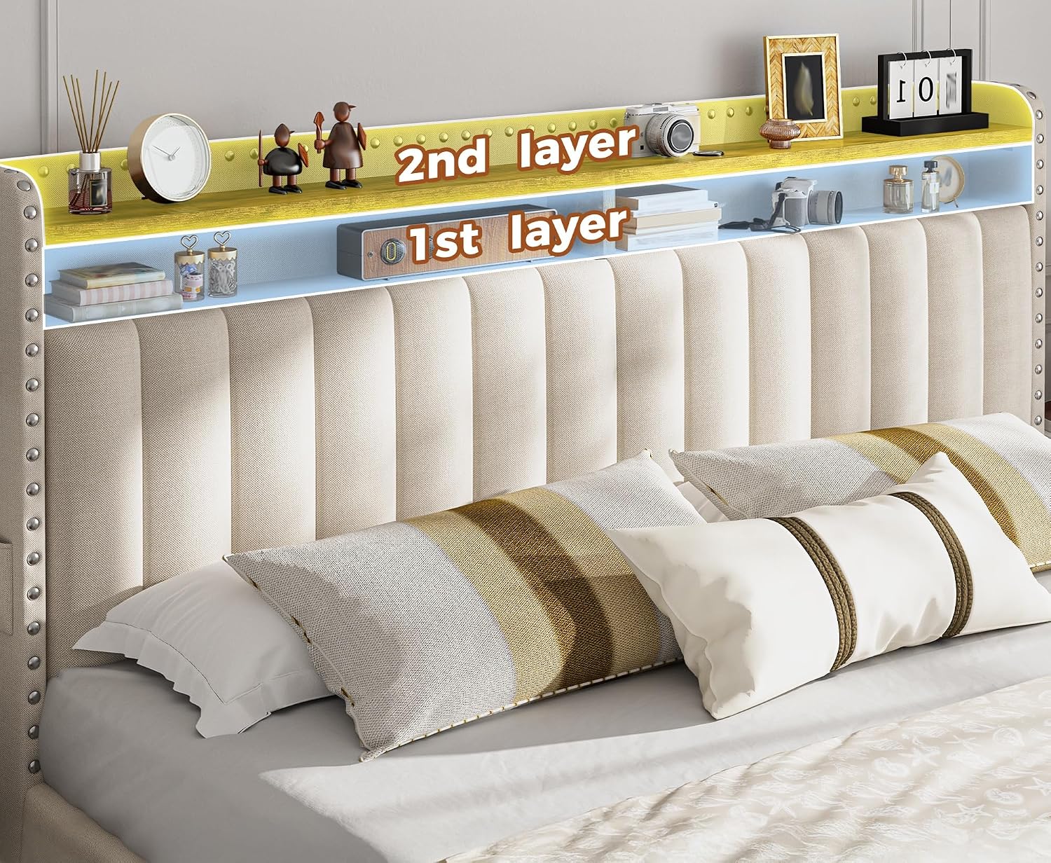 โครงเตียงขนาดคิงไซส์พร้อมลิ้นช - King Size Bed Frame With Storage Drawers บทวิจารณ์และราคา